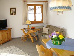 Wohnzimmer der Ferienwohnung im Haus Krennwies